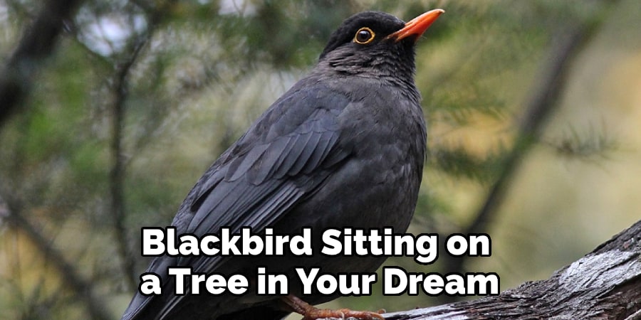 Blackbird Sitting on  a Tree in Your Dream