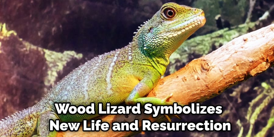 Wood Lizard Symbolizes New Life and Resurrection