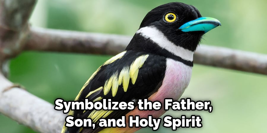 Symbolizes the Father, Son, and Holy Spirit